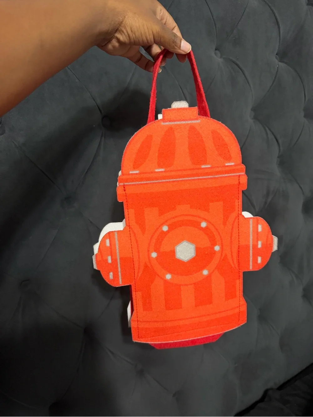 Novelty Fire Hydrant Tote Bag in Bright Red Halloween Bag